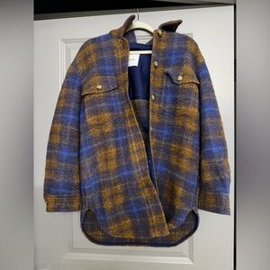 Aritzia plaid coat